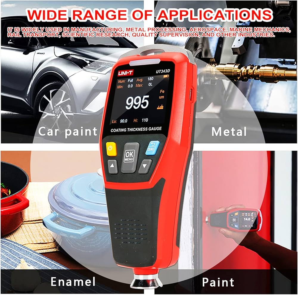 ứng dụng thiết bị đo độ dày lớp phủ UNI-T UT343D